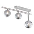 Jupiter 1901 - Aufgesetzte Deckenleuchte NEPTUN 3xG9/14W/230V mattchrom/rauchgrau