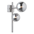 Jupiter 1903 - Wandleuchte NEPTUN 2xG9/14W/230V mattchrom/rauchgrau