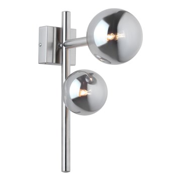 Jupiter 1903 - Wandleuchte NEPTUN 2xG9/14W/230V mattchrom/rauchgrau
