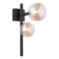 Jupiter 1906 - Wandleuchte NEPTUN 2xG9/14W/230V schwarz/rauchbeige