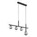 Jupiter 1908 - Pendelleuchte mit Seilaufhängung NEPTUN 4xG9/14W/230V schwarz/rauchgrau