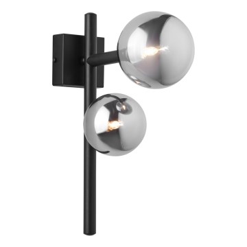 Jupiter 1909 - Wandleuchte NEPTUN 2xG9/14W/230V schwarz/rauchgrau