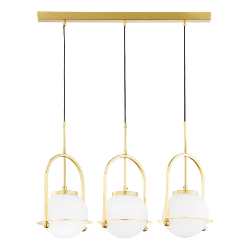 Jupiter 1917 - Pendelleuchte am Kabel ROSSO 3xE27/15W/230V goldfarben