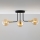 Jupiter 2037 - Deckenleuchte an Stange BURANO 3xG9/10W/230V schwarz/golden/beige