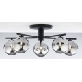 Jupiter 2048 - Aufgesetzte Deckenleuchte PRATO 5xG9/14W/230V schwarz/rauchgrau