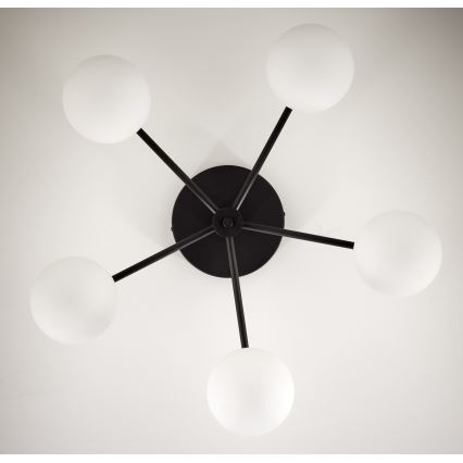 Jupiter 2049 - Aufgesetzte Deckenleuchte PRATO 5xG9/14W/230V schwarz/weiß