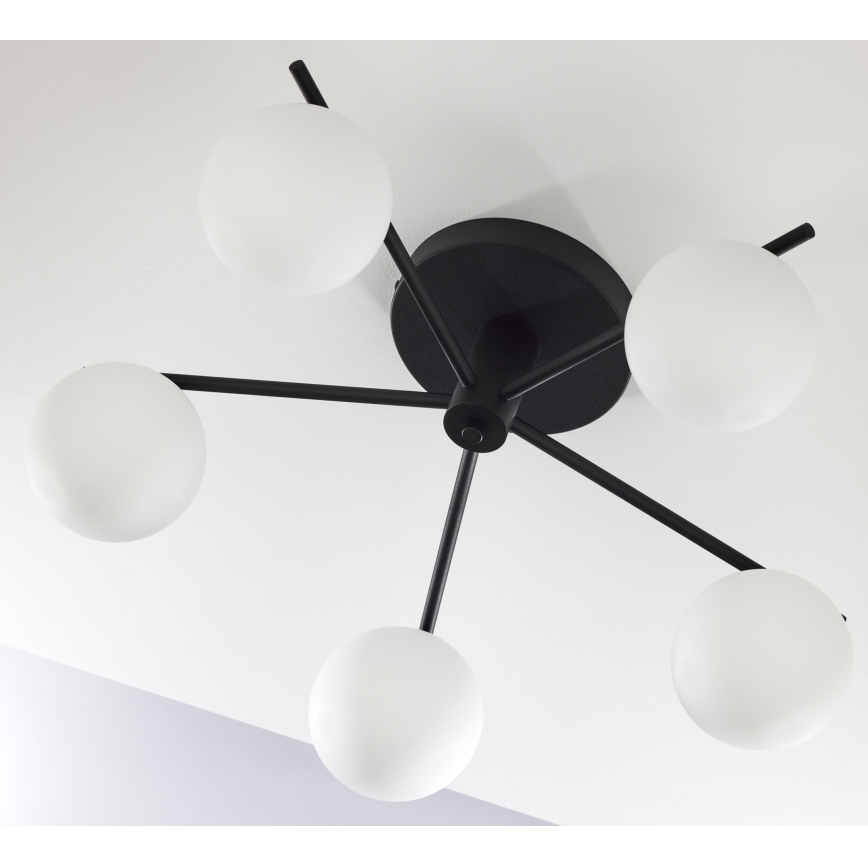 Jupiter 2049 - Aufgesetzte Deckenleuchte PRATO 5xG9/14W/230V schwarz/weiß