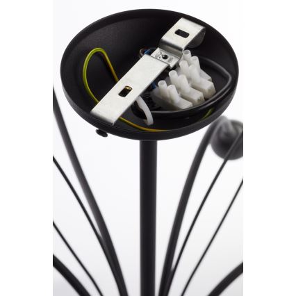 Jupiter 2056 - Kronleuchter GLORIOSA mit Stange 10xG9/14W/230V schwarz