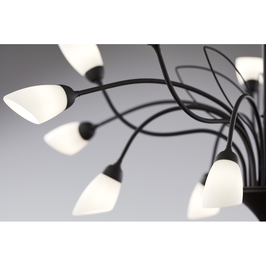 Jupiter 2057 - Kettenkronleuchter GLORIOSA 15xG9/14W/230V schwarz