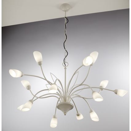 Jupiter 2062 - Kronleuchter an Kette GLORIOSA 15xG9/14W/230V cremefarben