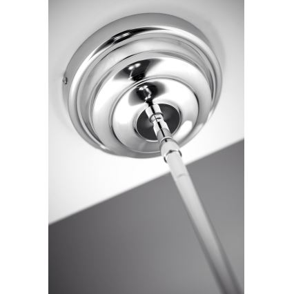 Jupiter 2072 - Pendelleuchte an Stange PLATINO 3xE27/15W/230V grün/glänzender Chrom