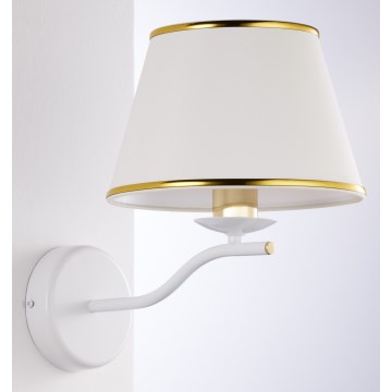 Jupiter 2086 - Wandleuchte SAMBA 1xE27/15W/230V weiß/gold