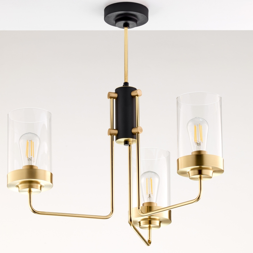 Jupiter 2087 - Stangenleuchte RAMIREZ 3xE27/15W/230V gold/schwarz