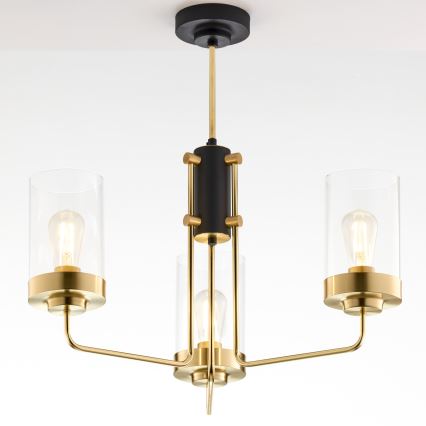 Jupiter 2087 - Stangenleuchte RAMIREZ 3xE27/15W/230V gold/schwarz