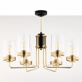 Jupiter 2089 - Deckenleuchte mit Stange RAMIREZ 6xE27/15W/230V gold/schwarz