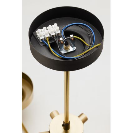 Jupiter 2089 - Deckenleuchte mit Stange RAMIREZ 6xE27/15W/230V gold/schwarz