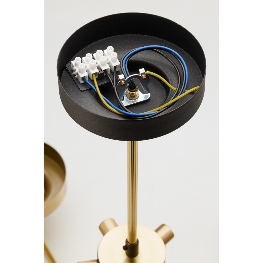 Jupiter 2089 - Deckenleuchte mit Stange RAMIREZ 6xE27/15W/230V gold/schwarz