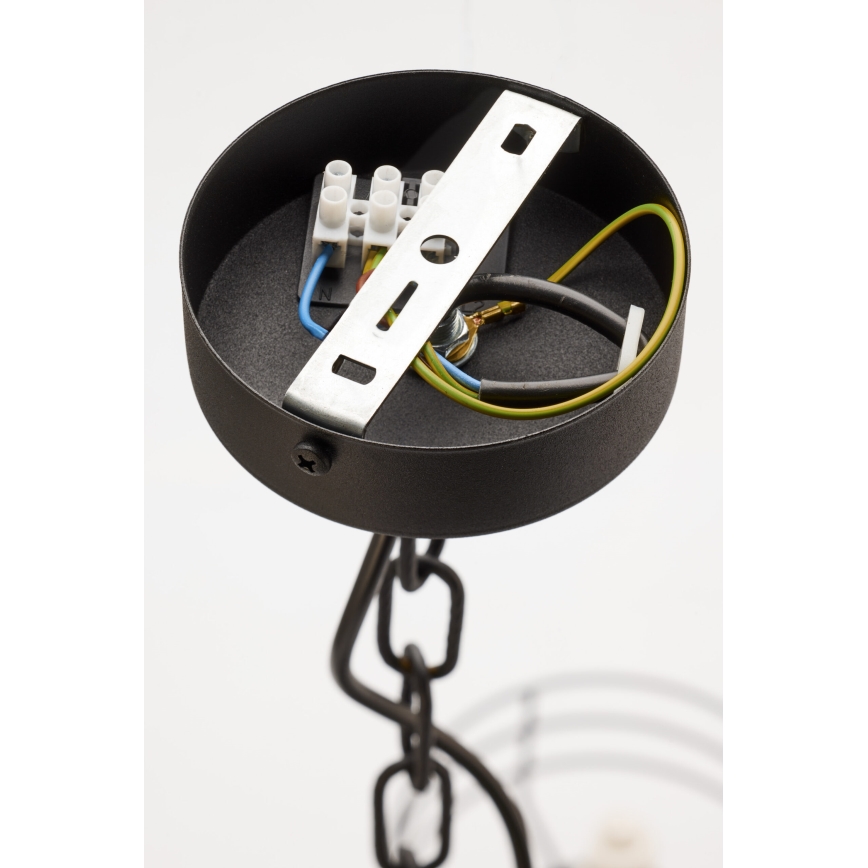 Jupiter 2102 - Kronleuchter mit Kette ARTHUR 6xE27/15W/230V blau/schwarz