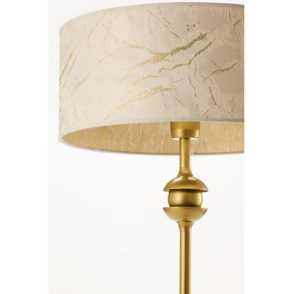 Jupiter 2112 - Tischlampe KASZMIR 1xE27/15W/230V weiß/gold/Marmor-Optik