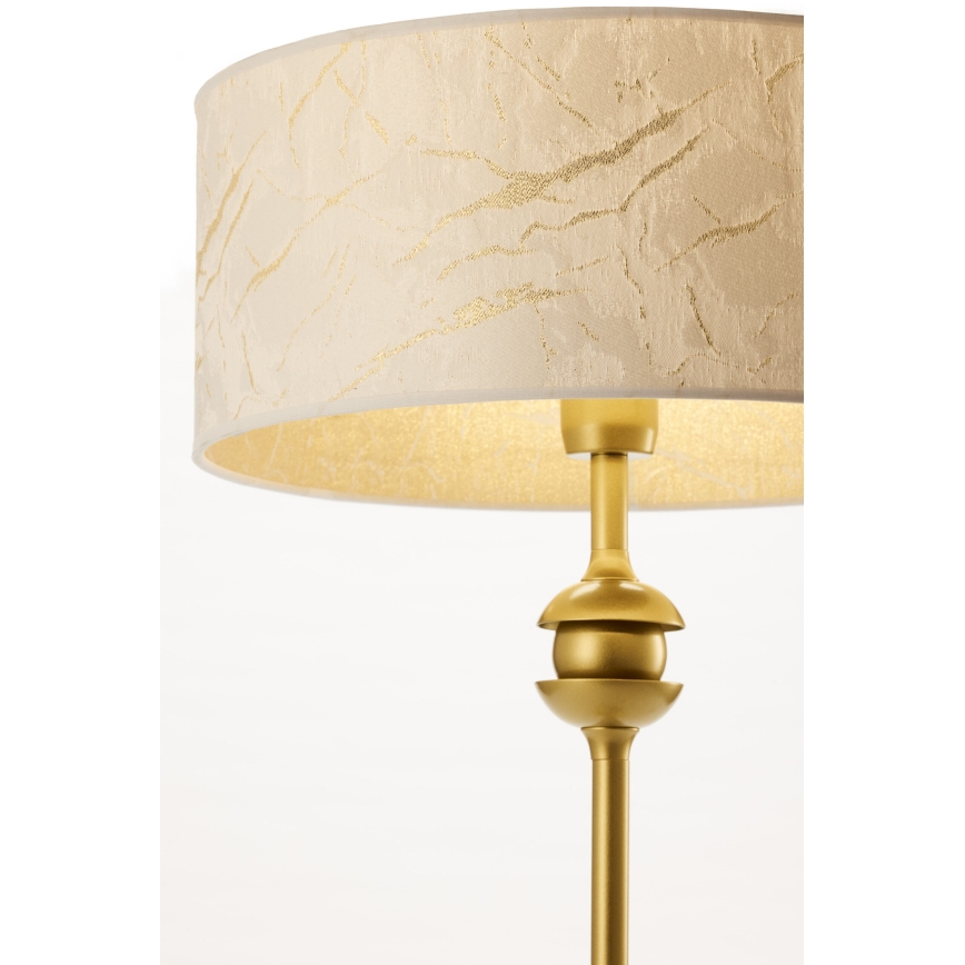 Jupiter 2112 - Tischlampe KASZMIR 1xE27/15W/230V weiß/gold/Marmor-Optik
