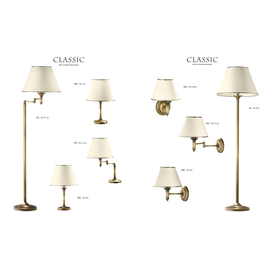 Jupiter 505 CL K M p - Wandleuchte CLASSIC E27/60W/230V