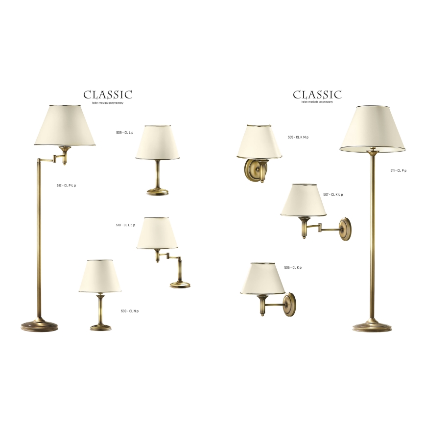 Jupiter 507 CL K L p - Wandleuchte CLASSIC E27/60W/230V