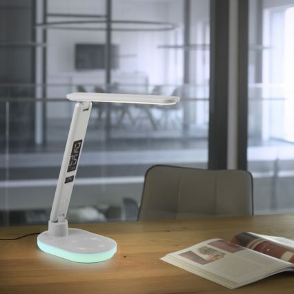 JUST LIGHT. 11018-16 - LED RGBW Touch-Tischleuchte mit kabelloser Ladefunktion TINA LED/4W/230V weiß