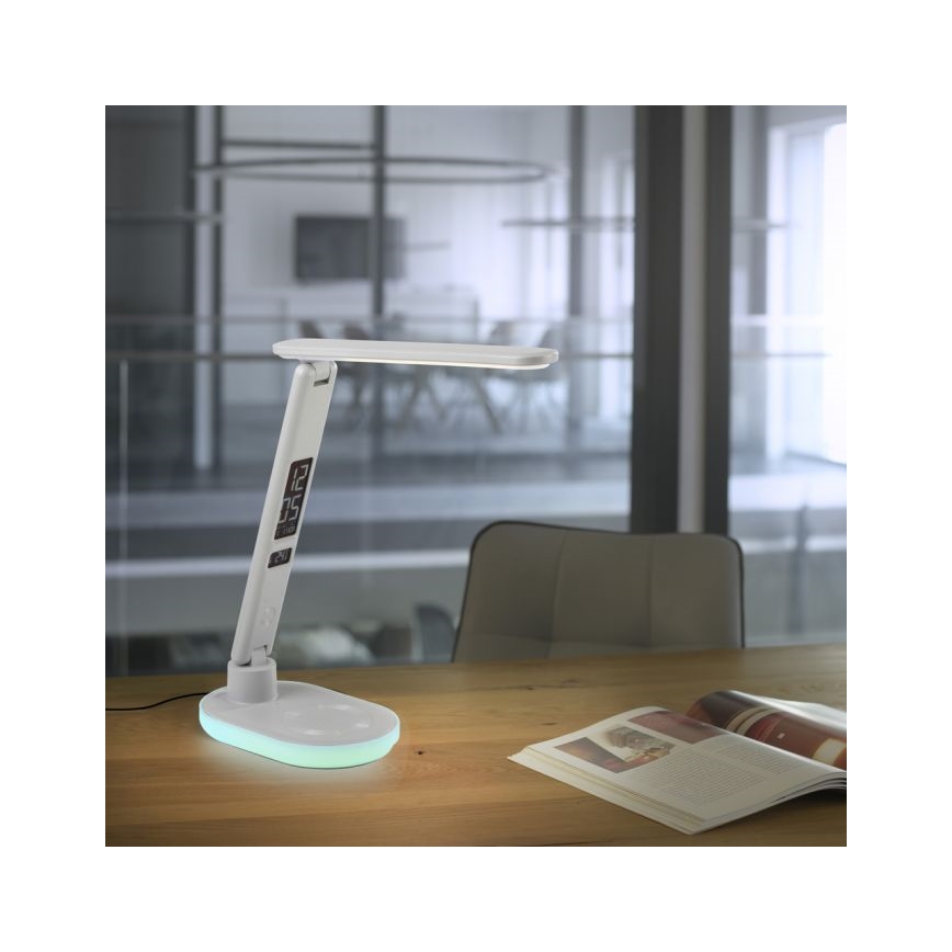 JUST LIGHT. 11018-16 - LED RGBW Touch-Tischleuchte mit kabelloser Ladefunktion TINA LED/4W/230V weiß