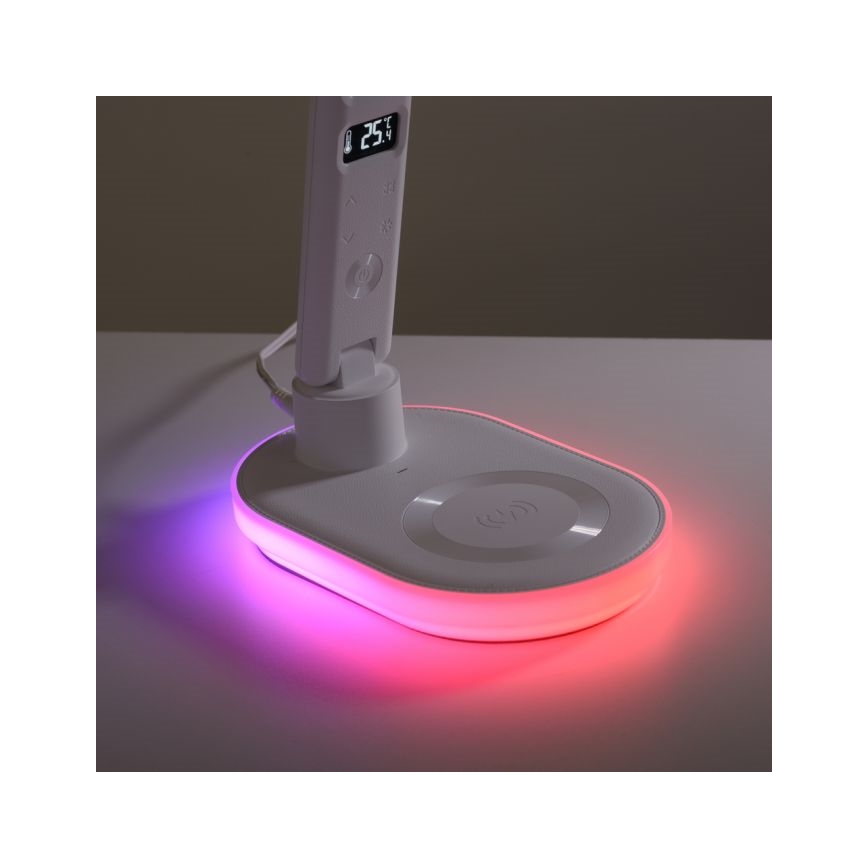JUST LIGHT. 11018-16 - LED RGBW Touch-Tischleuchte mit kabelloser Ladefunktion TINA LED/4W/230V weiß