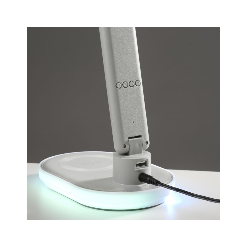 JUST LIGHT. 11018-16 - LED RGBW Touch-Tischleuchte mit kabelloser Ladefunktion TINA LED/4W/230V weiß