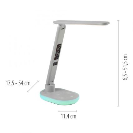 JUST LIGHT. 11018-16 - LED RGBW Touch-Tischleuchte mit kabelloser Ladefunktion TINA LED/4W/230V weiß