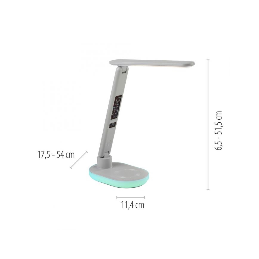 JUST LIGHT. 11018-16 - LED RGBW Touch-Tischleuchte mit kabelloser Ladefunktion TINA LED/4W/230V weiß