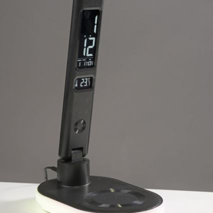 JUST LIGHT. 11018-18 - LED RGBW Dimmbare Touch Tischlampe mit kabellosem Laden TINA LED/4W/230V schwarz