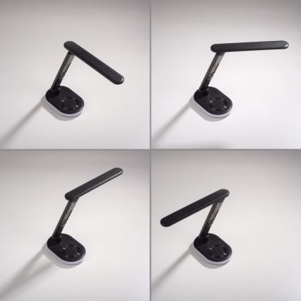 JUST LIGHT. 11018-18 - LED RGBW Dimmbare Touch Tischlampe mit kabellosem Laden TINA LED/4W/230V schwarz