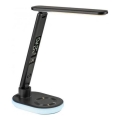 JUST LIGHT. 11018-18 - LED RGBW Dimmbare Touch Tischlampe mit kabellosem Laden TINA LED/4W/230V schwarz