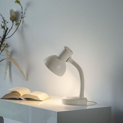 JUST LIGHT. 11080-16 - Flexibele Tischlampe FLEXI 1xE27/25W/230V Weiß