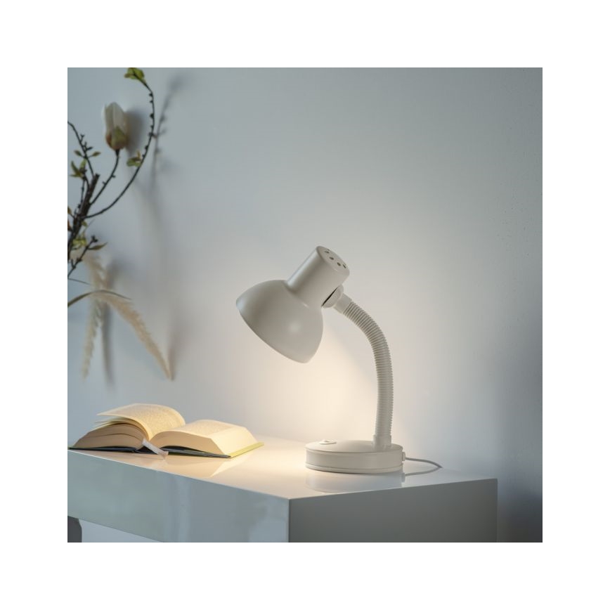 JUST LIGHT. 11080-16 - Flexibele Tischlampe FLEXI 1xE27/25W/230V Weiß