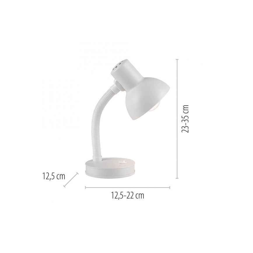 JUST LIGHT. 11080-16 - Flexibele Tischlampe FLEXI 1xE27/25W/230V Weiß
