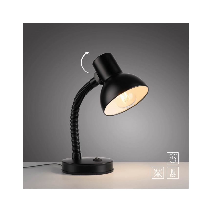 JUST LIGHT. 11080-18 - FLEXI Tischlampe 1xE27/25W/230V schwarz