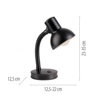 JUST LIGHT. 11080-18 - FLEXI Tischlampe 1xE27/25W/230V schwarz