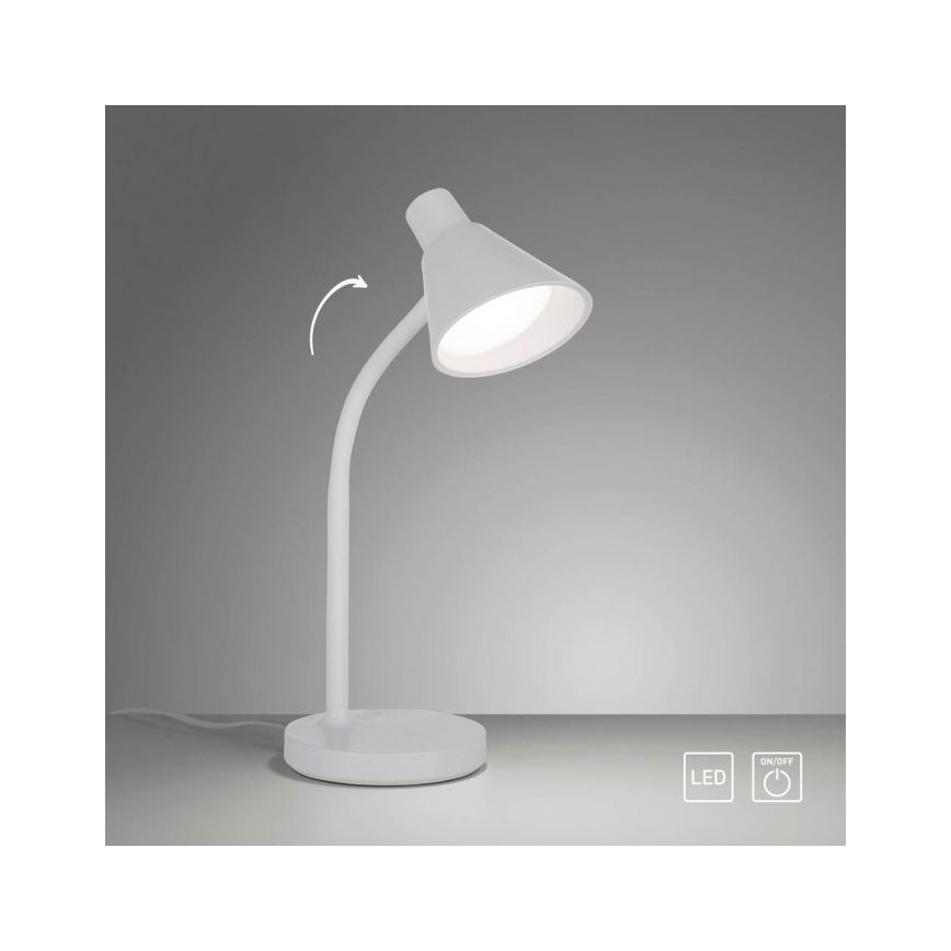 JUST LIGHT. 11248-16 - Flexibele LED-Schreibtischlampe PIXIE LED/4,5W/230V in Weiß