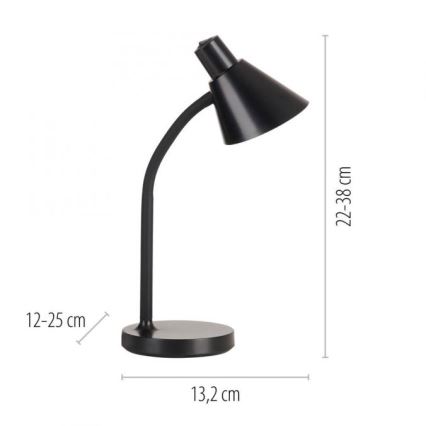 JUST LIGHT. 11248-18 - LED Flexibler Schreibtischlampe PIXIE LED/4,5W/230V schwarz