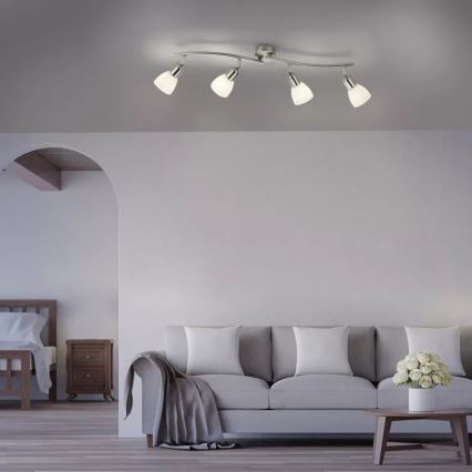 JUST LIGHT. 11954-55 - Spotleuchte KARO 4xE14/40W/230V mattchrom