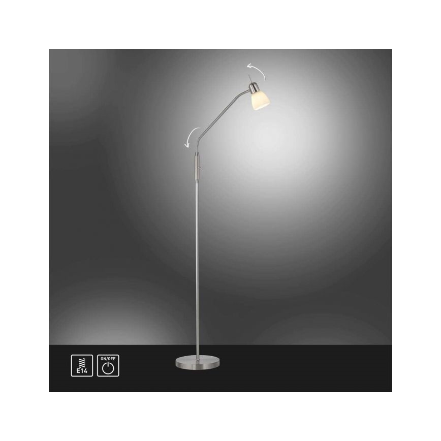 JUST LIGHT. 11956-55 - Stehleuchte KARO 1xE14/40W/230V matt Chrom