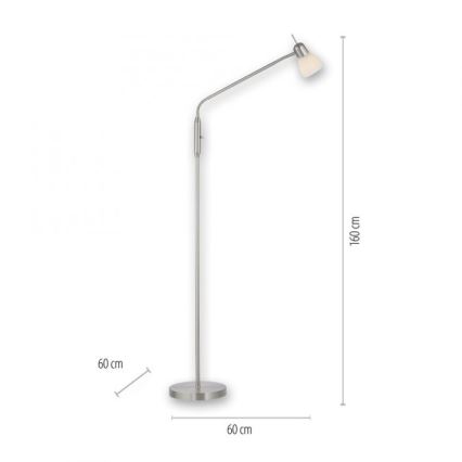 JUST LIGHT. 11956-55 - Stehleuchte KARO 1xE14/40W/230V matt Chrom