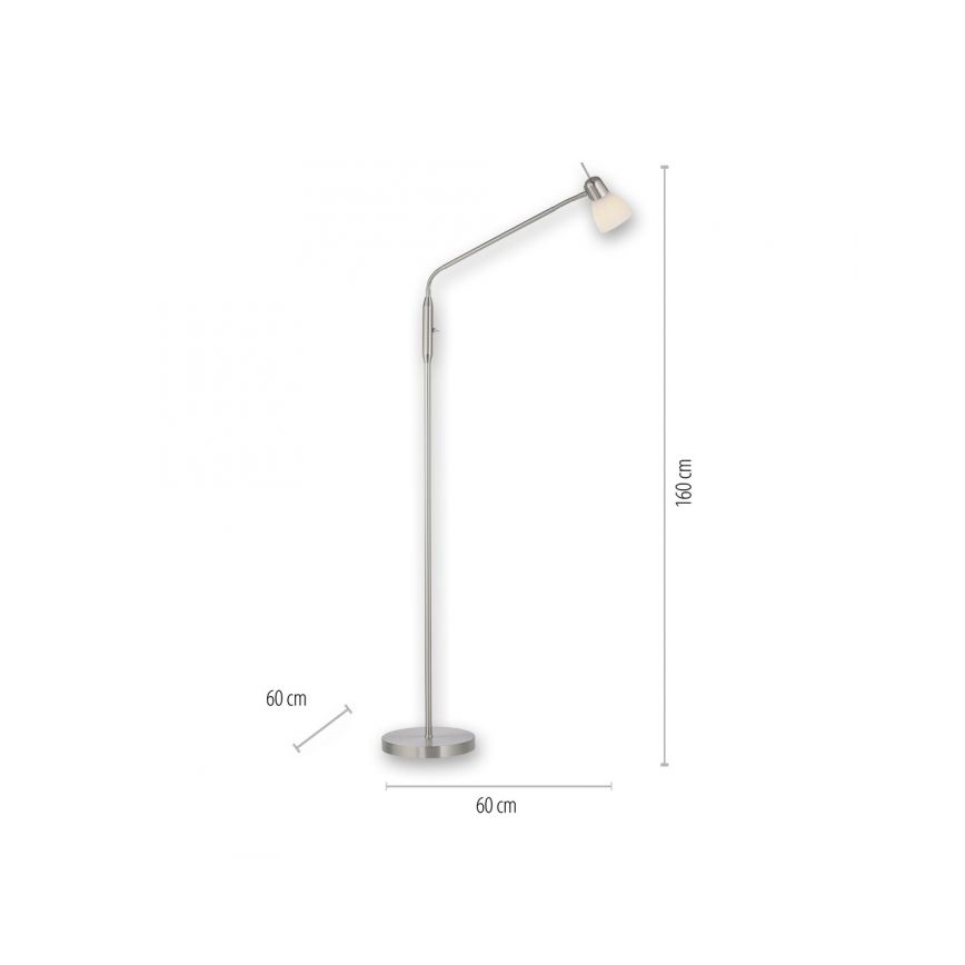 JUST LIGHT. 11956-55 - Stehleuchte KARO 1xE14/40W/230V matt Chrom