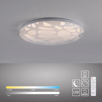 JUST LIGHT. 14009-16 - LED-dimmbare Deckenleuchte ART PLAFO LED/20W/230V 2700-6500K Ø 38 cm weiß + Fernbedienung