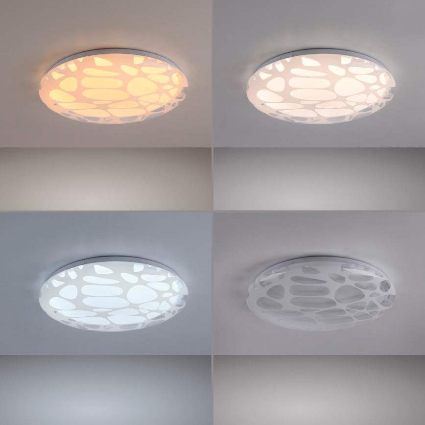 JUST LIGHT. 14009-16 - LED-dimmbare Deckenleuchte ART PLAFO LED/20W/230V 2700-6500K Ø 38 cm weiß + Fernbedienung
