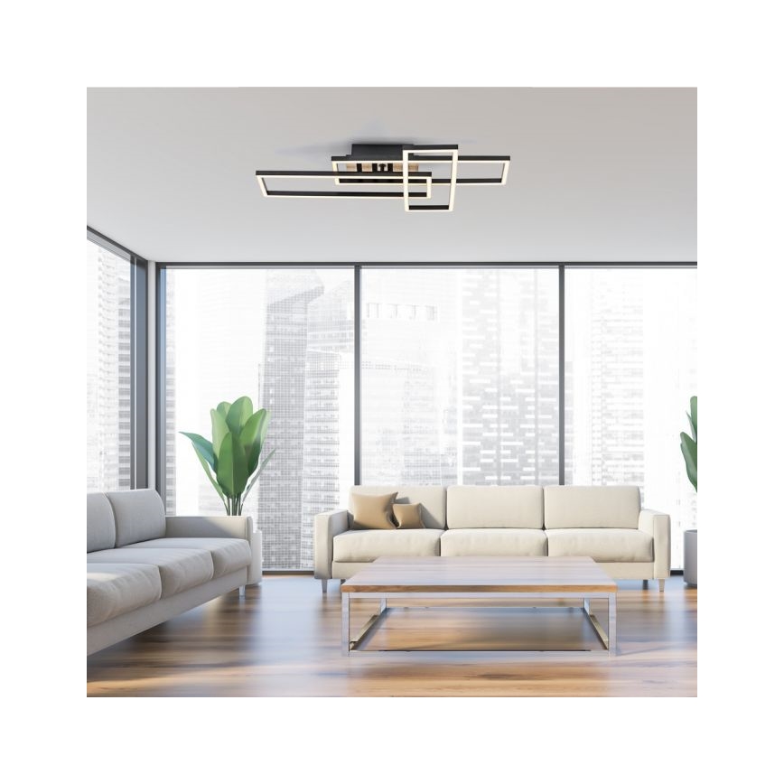 JUST LIGHT. 14051-79 - LED-Deckenleuchte AKUSTIKA LED/20,5W/230V Eiche/Schwarz