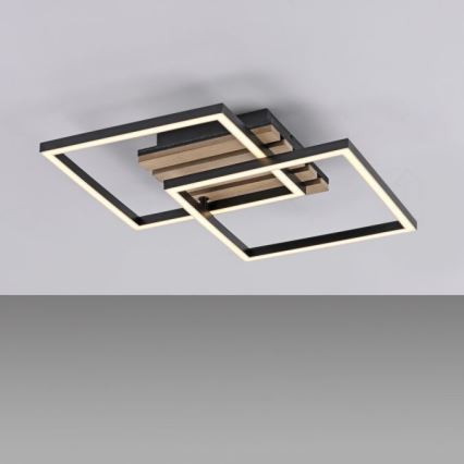 JUST LIGHT. 14053-79 - LED-Deckenleuchte AKUSTIK LED/15W/230V Eiche/Schwarz
